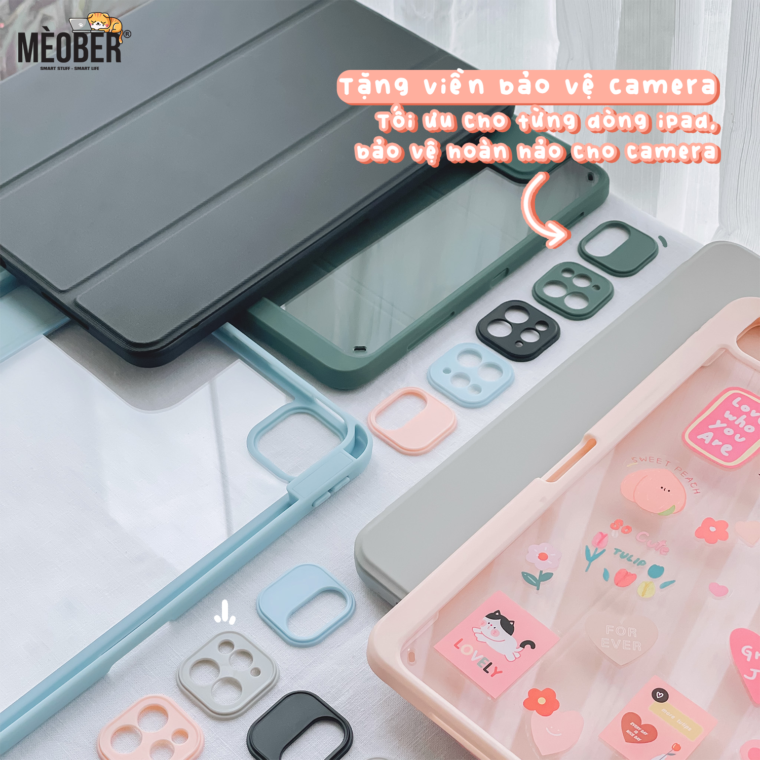 Bao da nam châm iPad, tháo rời 2 mảnh cho Pro 11, Mini 6, Air 4 5 6, 10.2 inch - Có khe sạc bút, mặt lưng trong