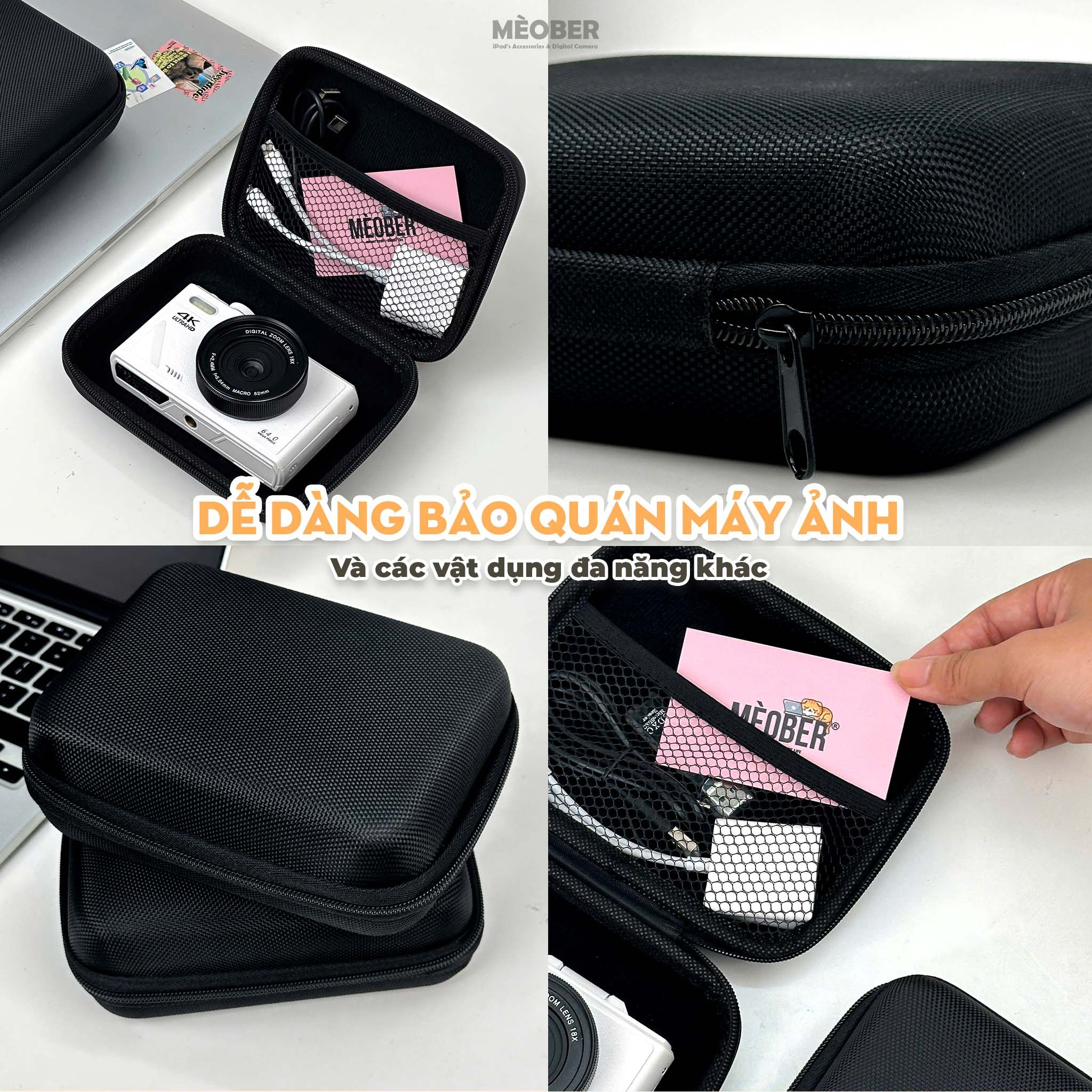 Hộp đựng máy ảnh kĩ thuật số đa năng - Thiết kế chia ngăn thông minh bảo vệ tối đa cho digicam by MèoBer