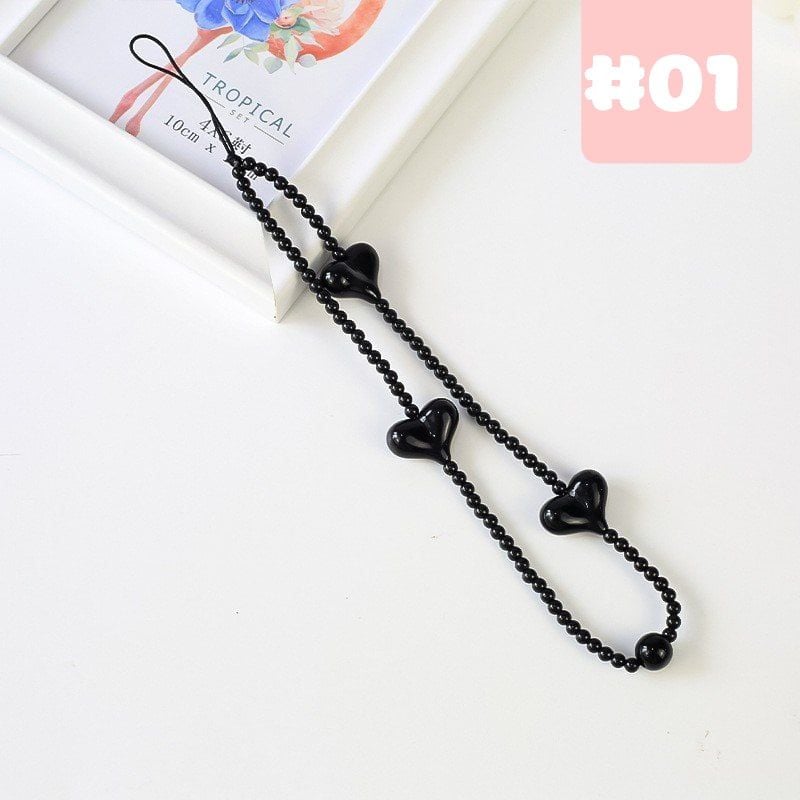 Dây đeo tay máy ảnh xỏ hạt xinh xắn - làm móc khóa, đeo điện thoại by MèoBer