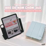  Bao da Nam Châm Xoay 360 dành cho iPad Gen 7/8/9/10, Air4/5, Pro 11 12.9 - Hỗ trợ tháo rời linh hoạt,  khe sạc bút đóng mở thông minh 