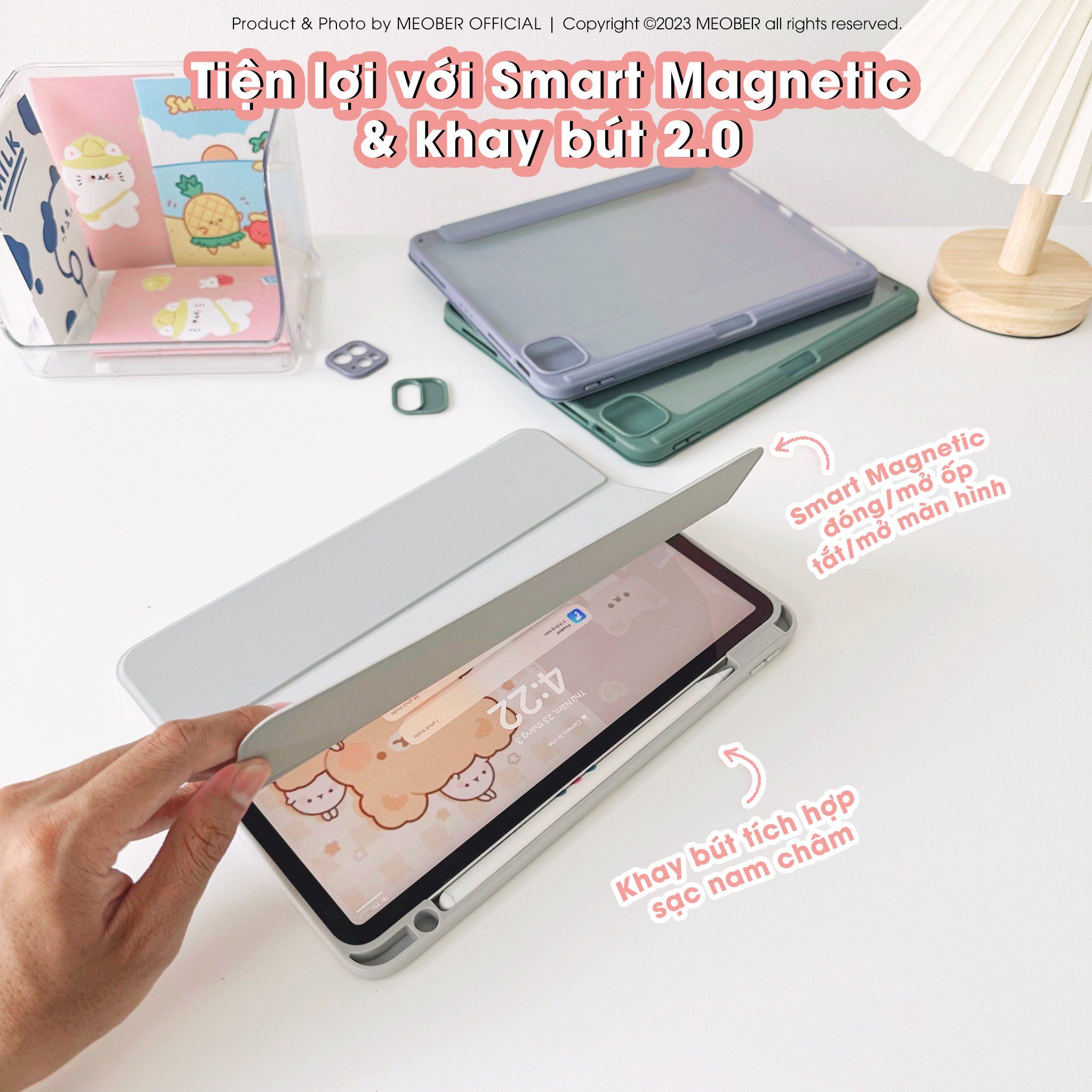 Bao da iPad Basic Acrylic tối giản, lưng trong suốt, chống vỡ, chống ố, cho Air4/5/6/7-Pro11-Gen5/6/7/8/9/10/11-ProM4