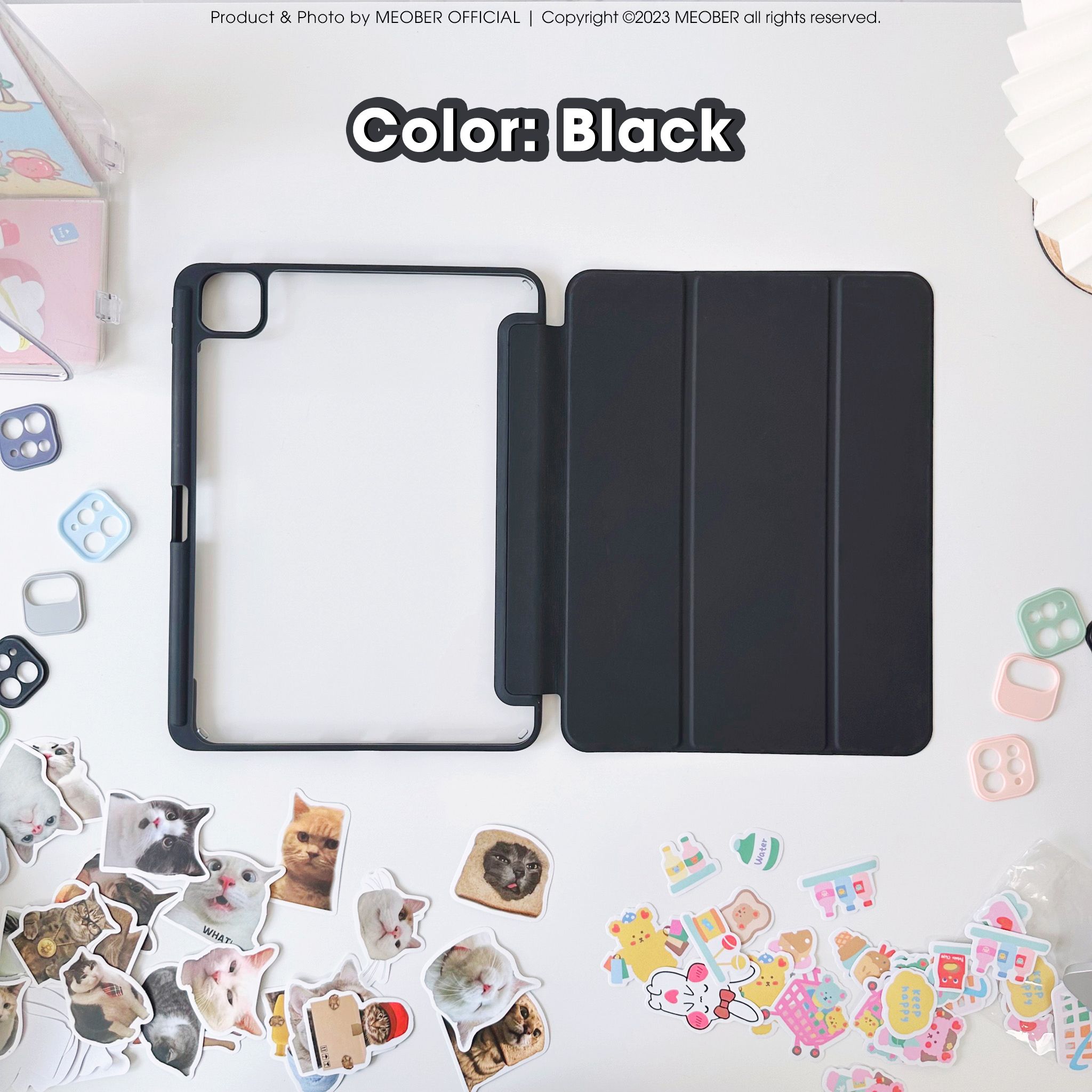 Bao da iPad Basic Acrylic tối giản, lưng trong suốt, chống vỡ, chống ố, cho Air4/5/6/7-Pro11-Gen5/6/7/8/9/10/11-ProM4