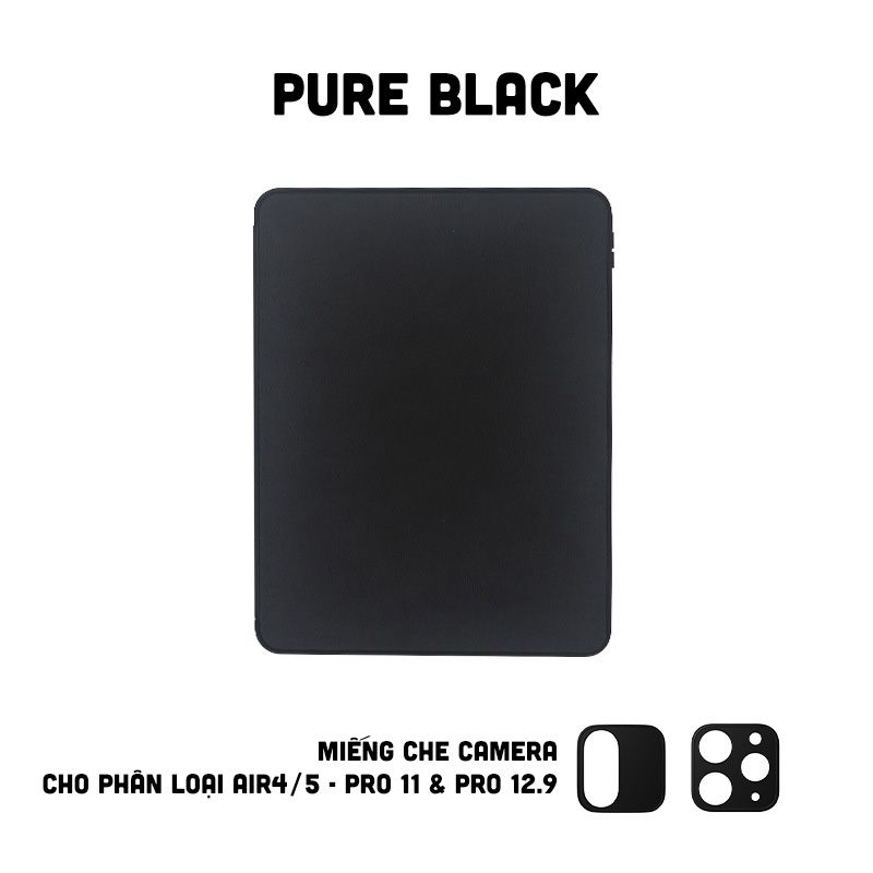 Bao da iPad Xoay Dọc 360 cho iPad Pro 11, Mini 6/7, Air 4/5/6/7, 10.2 inch, Gen10/11, Pro M4 - Có khe sạc bút, lưng trong suốt