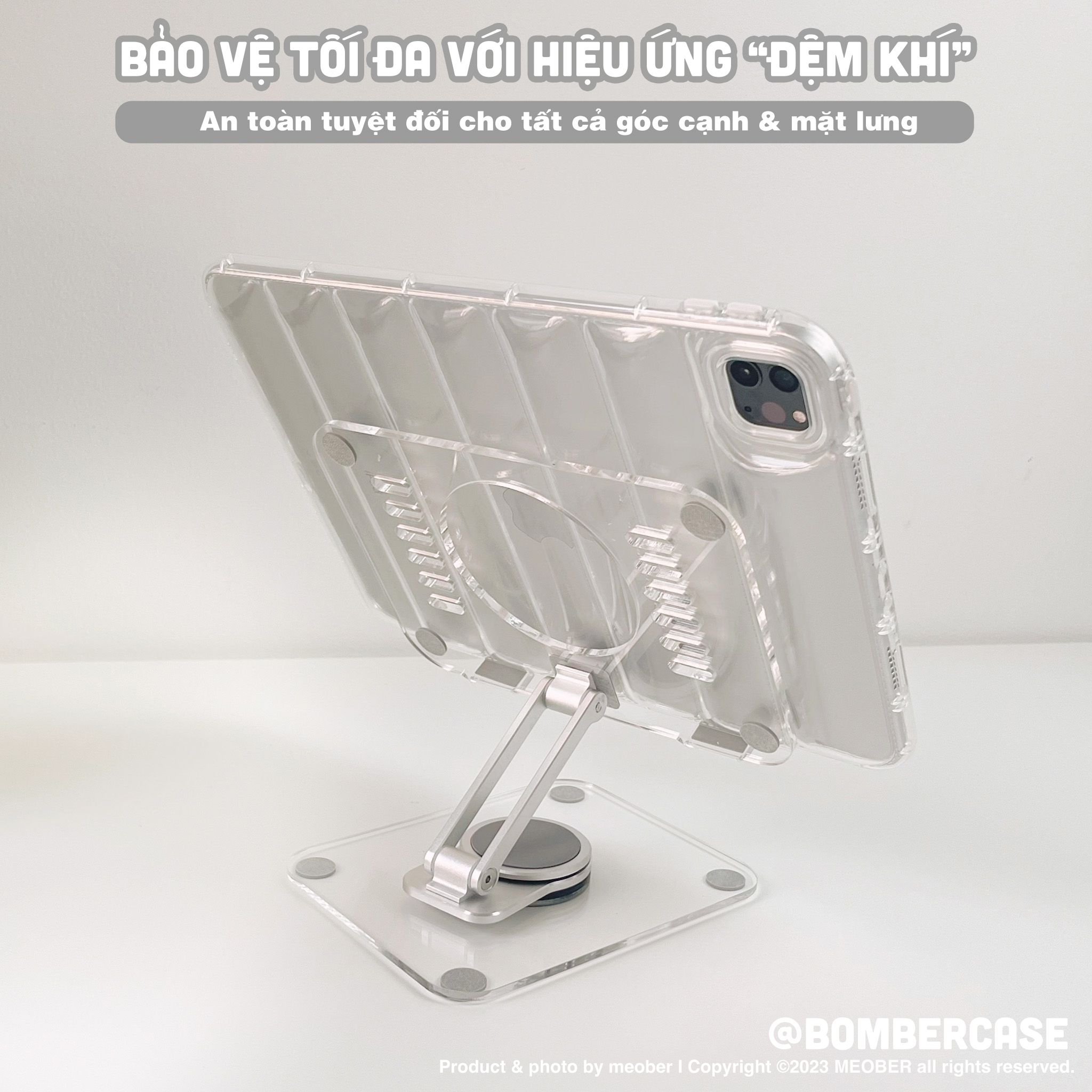 Case iPad Bomber Silicone - Thiết kế không nắp cover, nhẹ, màu sắc pastel trong suốt dành cho Gen 7/8/9 Air4/5 Pro 11