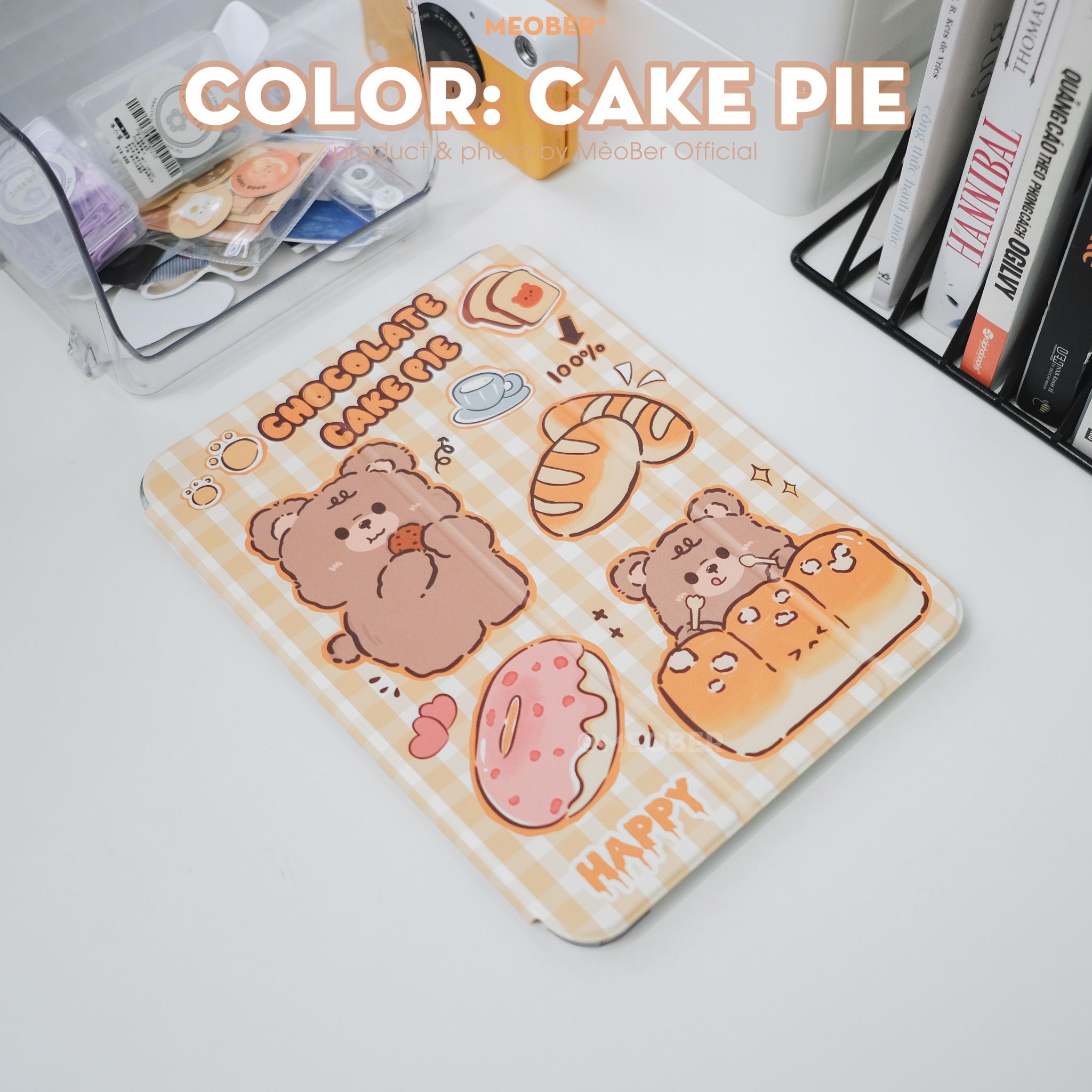 Bao da i Pad Cover Trượt Tháo Rời, in họa tiết Cute 3D chống sốc cho Pro 11 Air 4 5 Gen 9 Pro 12.9 Mini 6 by MèoBer