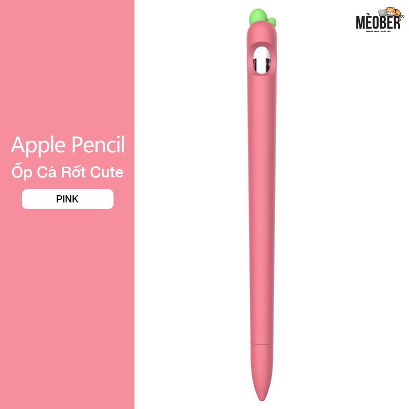 Case bảo vệ Apple Pencil thế hệ 1 và 2, chất liệu silicon cao cấp, ốp cover Apple Pencil Cà Rốt (3 màu)