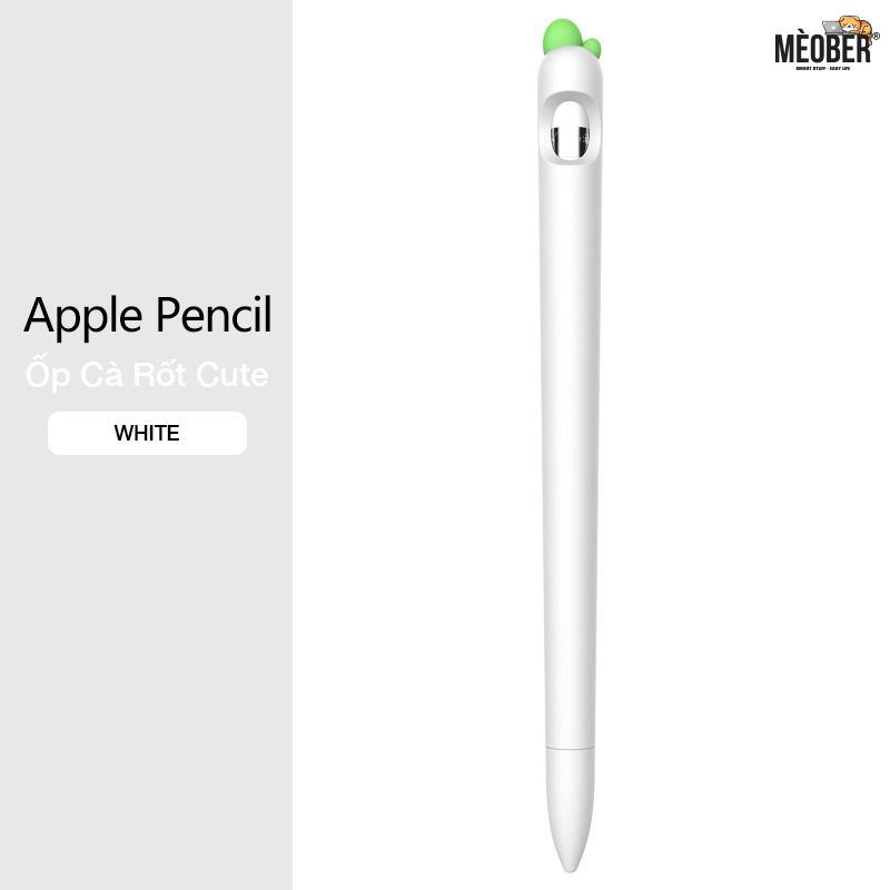 Case bảo vệ Apple Pencil thế hệ 1 và 2, chất liệu silicon cao cấp, ốp cover Apple Pencil Cà Rốt (3 màu)