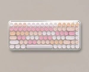 Bàn phím cơ bluetooth Ajazz K840T - Nút tròn Retro, đèn nền 16 chế độ, Kết nối cùng lúc 3 thiết bị, Red & Blue Switch