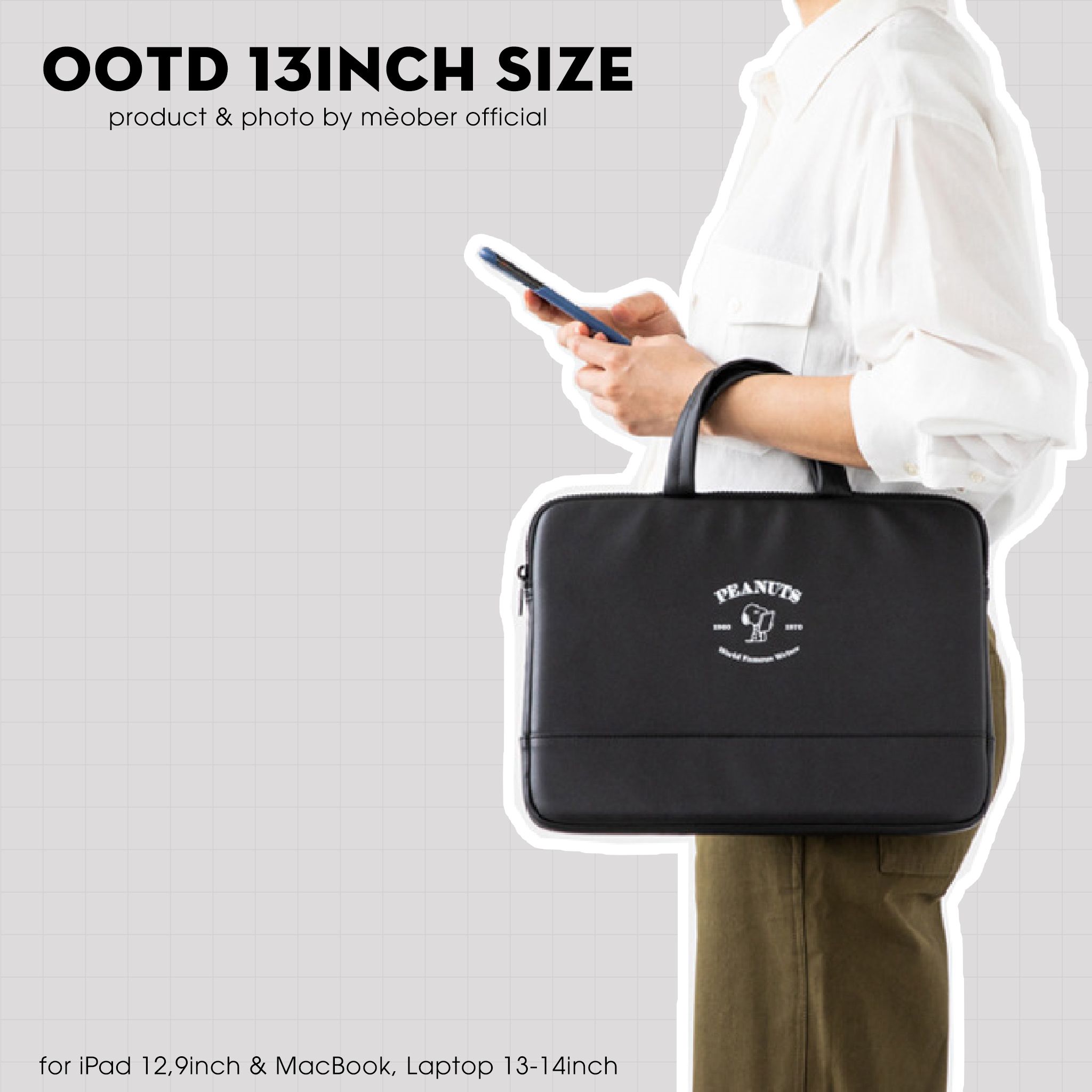 Túi chống sốc iPad & Laptop đa năng Premium by MèoBer - Thiết kế tinh gọn, chất liệu da cao cấp