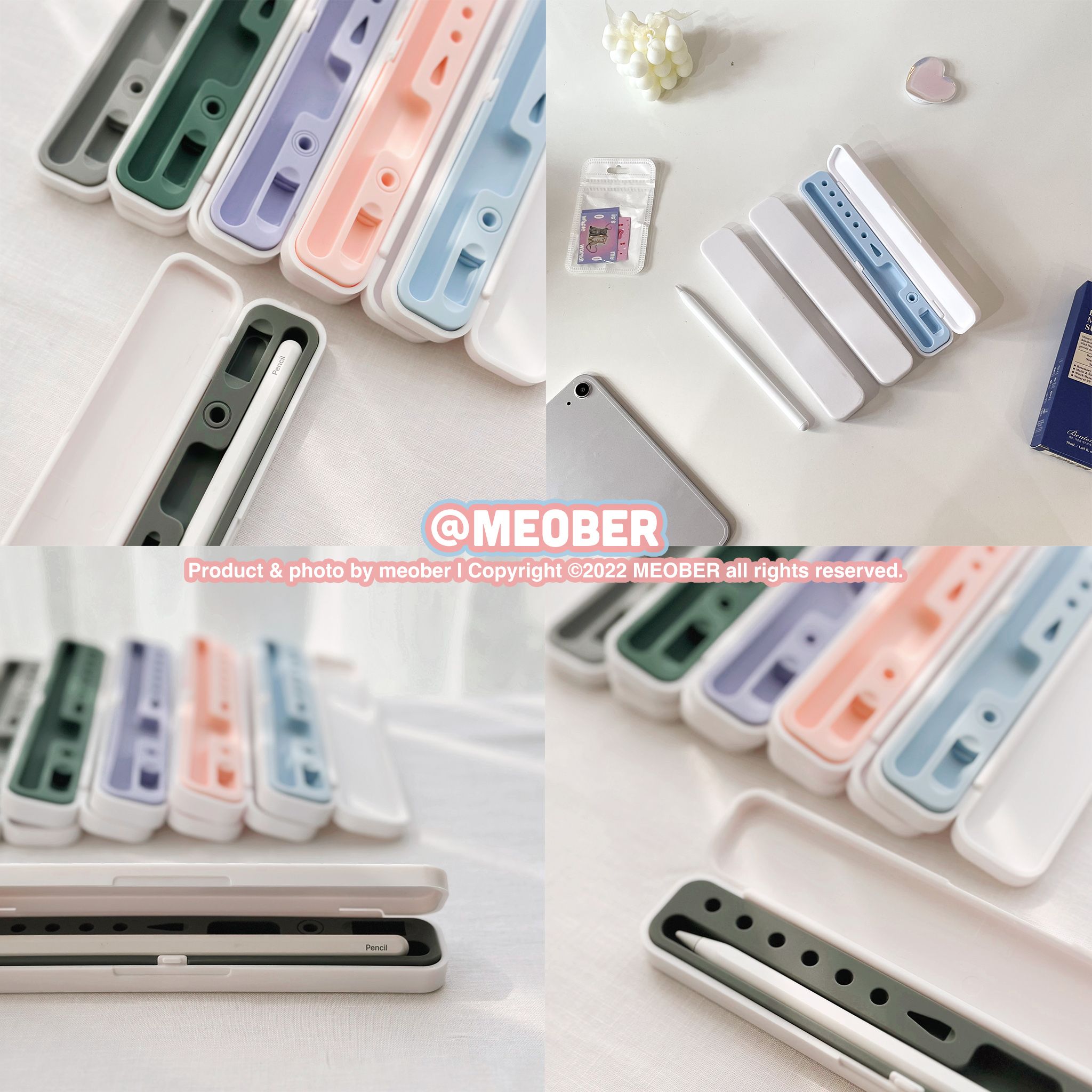 Hộp đựng bút cảm ứng Pencil 1 2, Stylus Pen tối giản, lõi chống sốc silicone pastel, chất liệu vỏ ABS