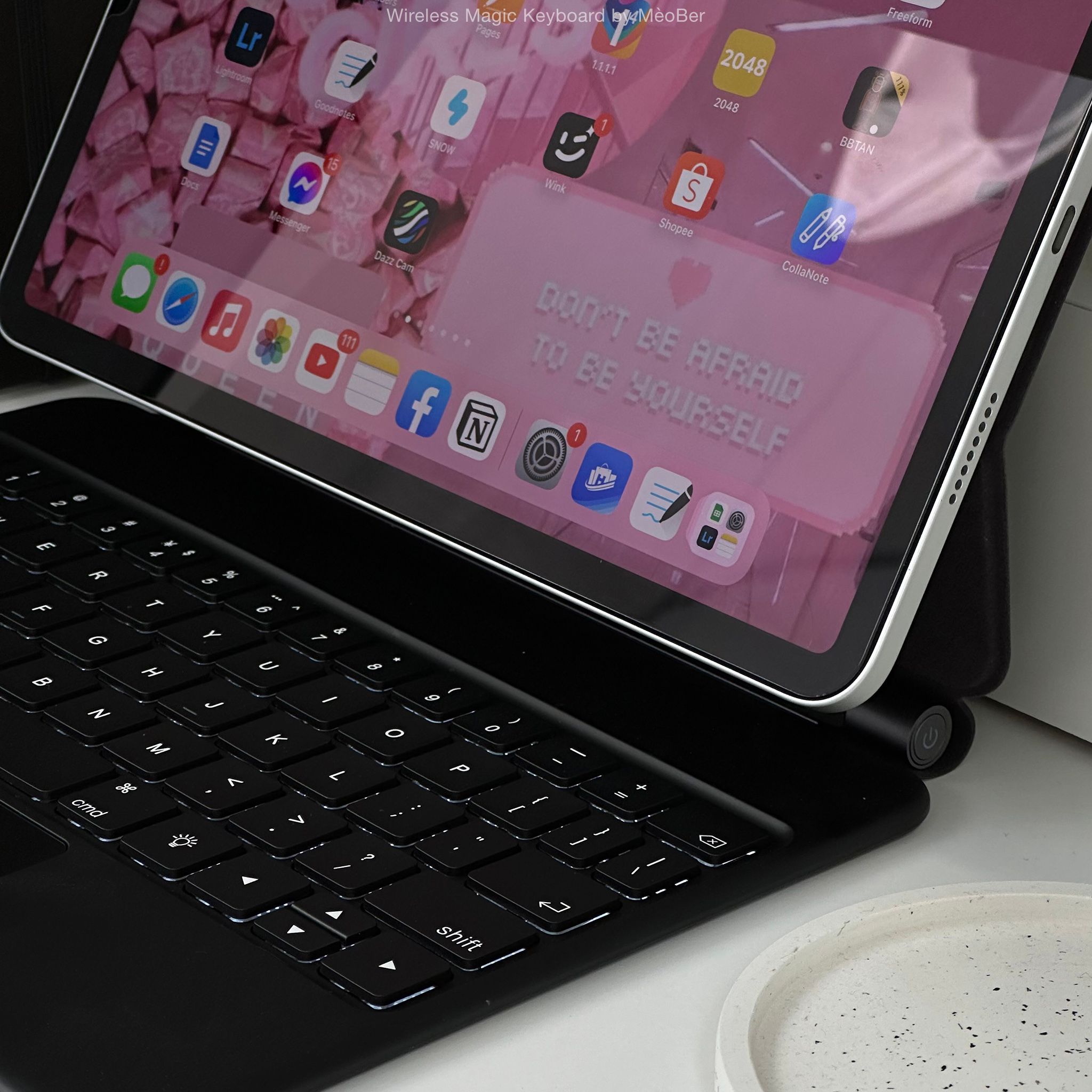 Bao Da Kèm Bàn Phím Wireless Magic Keyboard cho iPad Air4/5/6/7, Gen 10&11,Pro11 12.9 2020 M1 M2