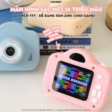  [Tặng thẻ nhớ] Máy ảnh kts children mini camera  by Meober - quay, chụp, chơi game, nghe nhạc, thiết kế pastel cute 
