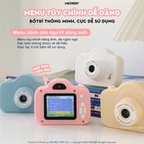  [Tặng thẻ nhớ] Máy ảnh kts children mini camera  by Meober - quay, chụp, chơi game, nghe nhạc, thiết kế pastel cute 