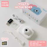  [Tặng thẻ nhớ] Máy ảnh kts children mini camera  by Meober - quay, chụp, chơi game, nghe nhạc, thiết kế pastel cute 