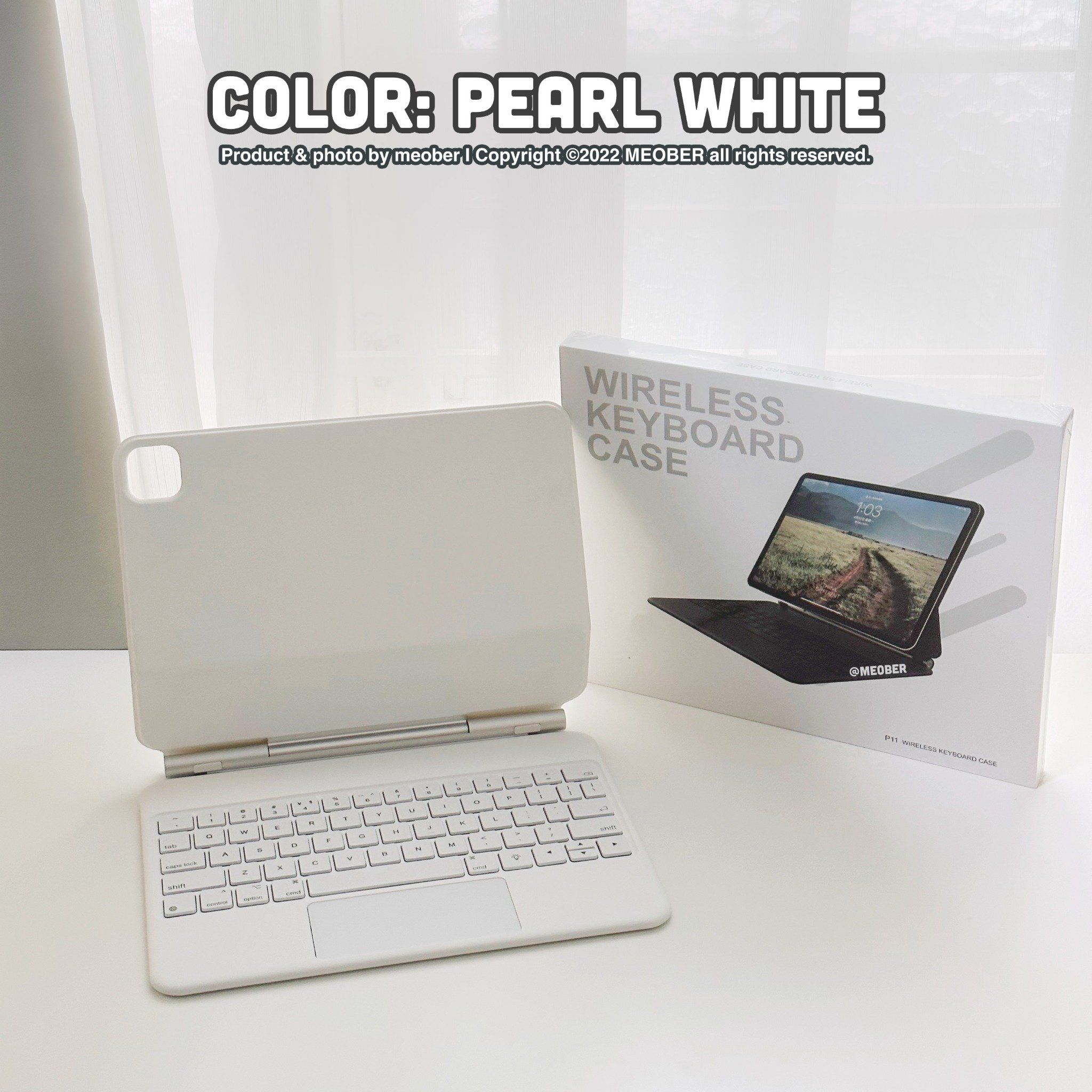 Bao Da Kèm Bàn Phím Wireless Magic Keyboard cho iPad Air4/5/6/7, Gen 10&11,Pro11 12.9 2020 M1 M2