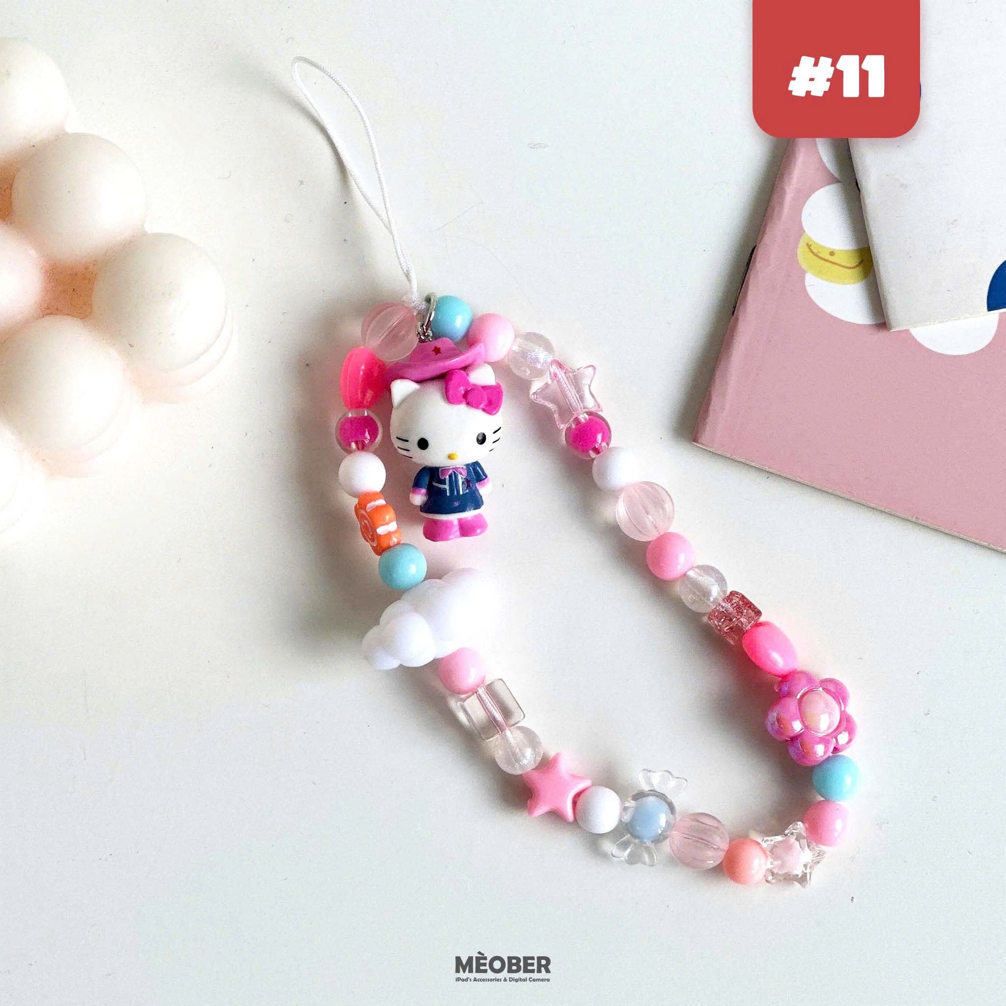 Dây đeo tay máy ảnh xỏ hạt xinh xắn - làm móc khóa, đeo điện thoại by MèoBer