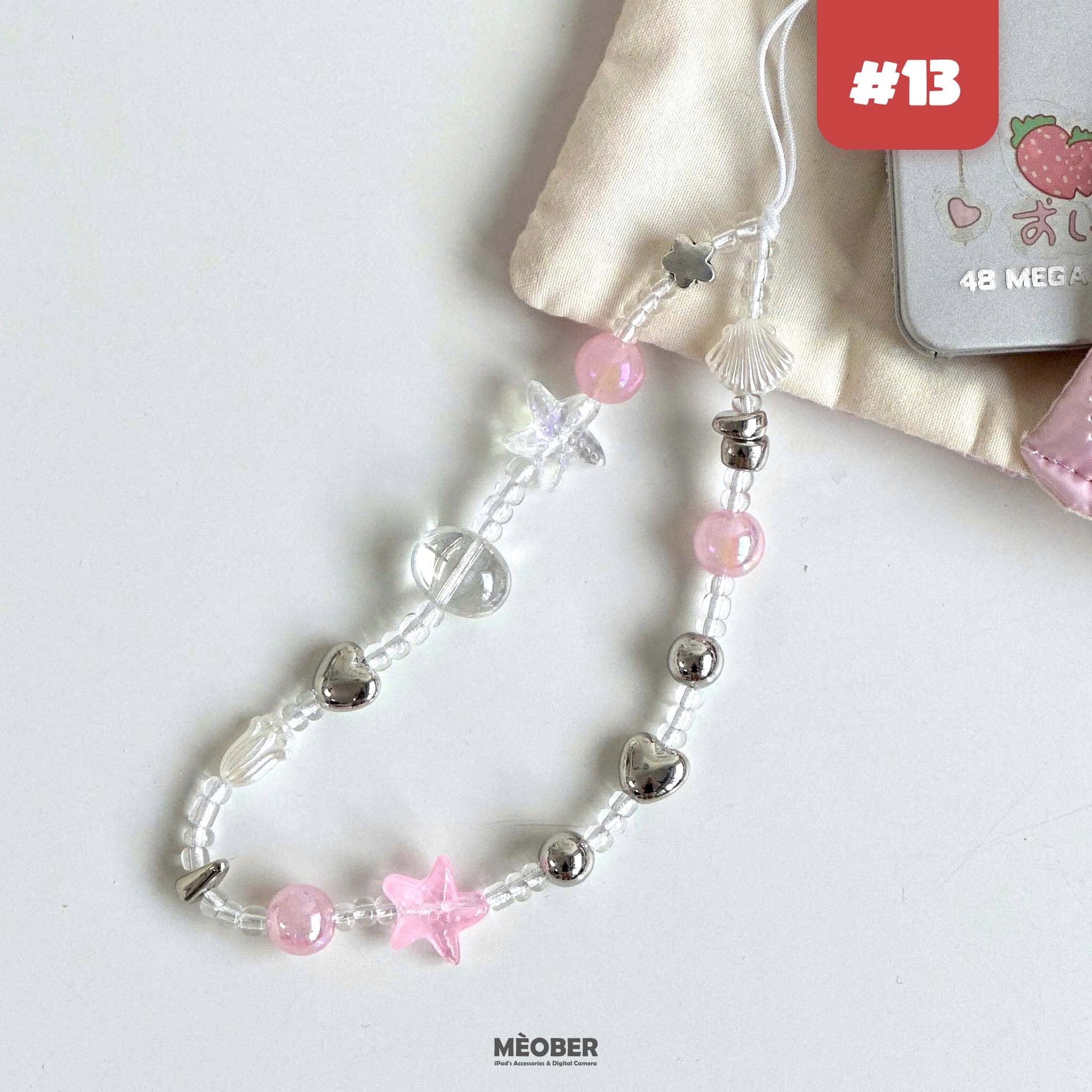 Dây đeo tay máy ảnh xỏ hạt xinh xắn - làm móc khóa, đeo điện thoại by MèoBer