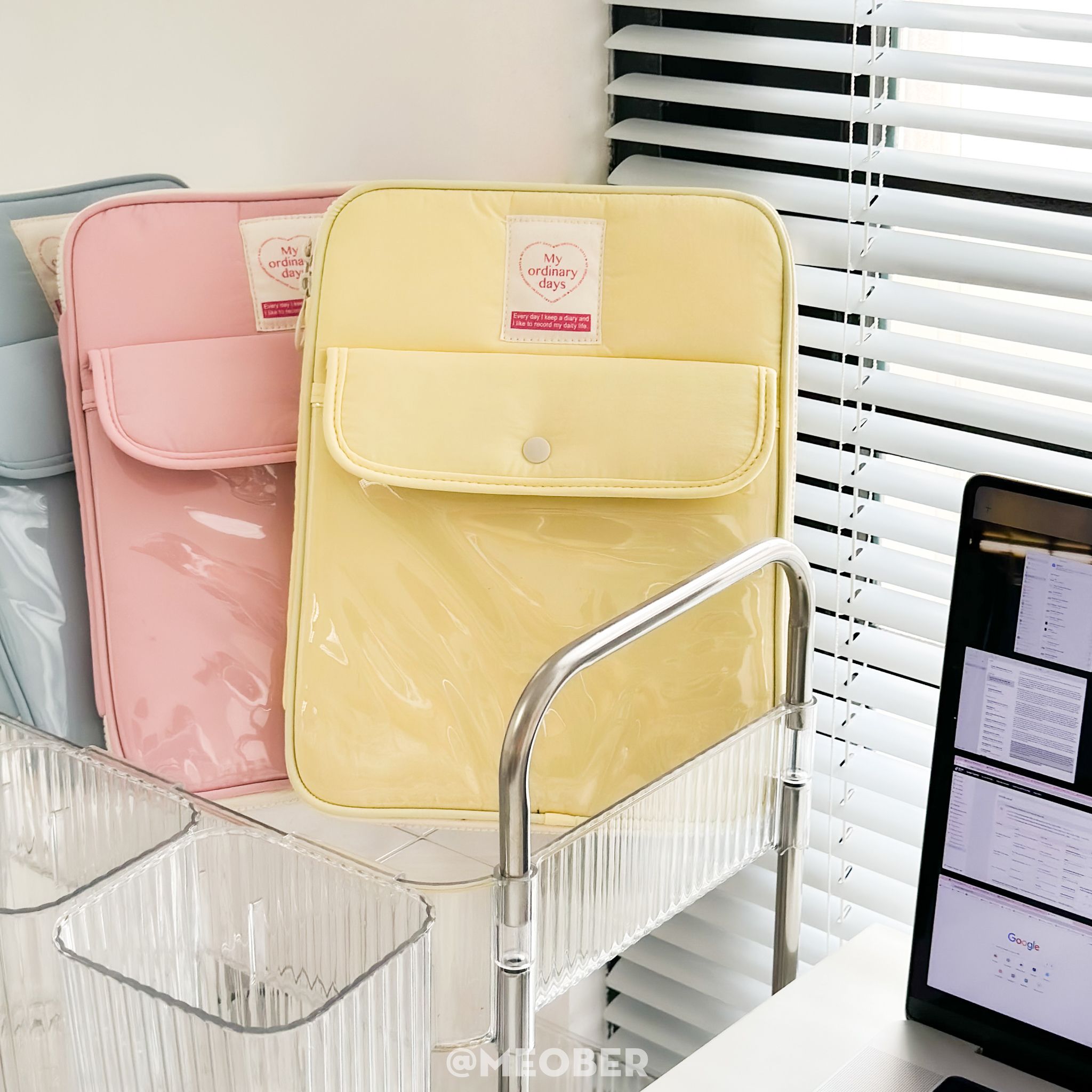 Túi chống sốc cho iPad & Laptop đa năng Basic Daily Korea Style - Thiết kế tối giản pastel, chia ngăn thông minh bảo vệ tối đa by MèoBer 