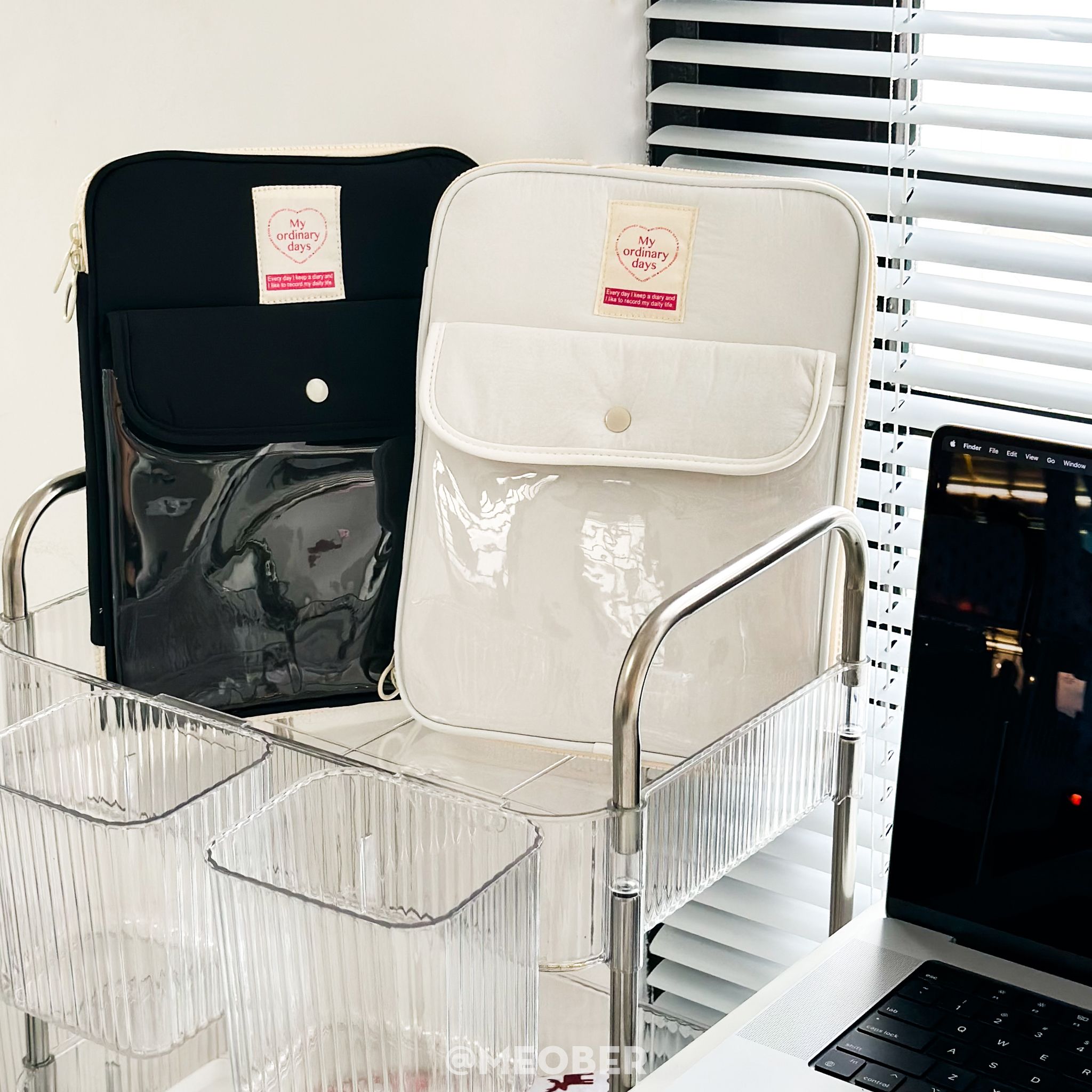 Túi chống sốc cho iPad & Laptop đa năng Basic Daily Korea Style - Thiết kế tối giản pastel, chia ngăn thông minh bảo vệ tối đa by MèoBer