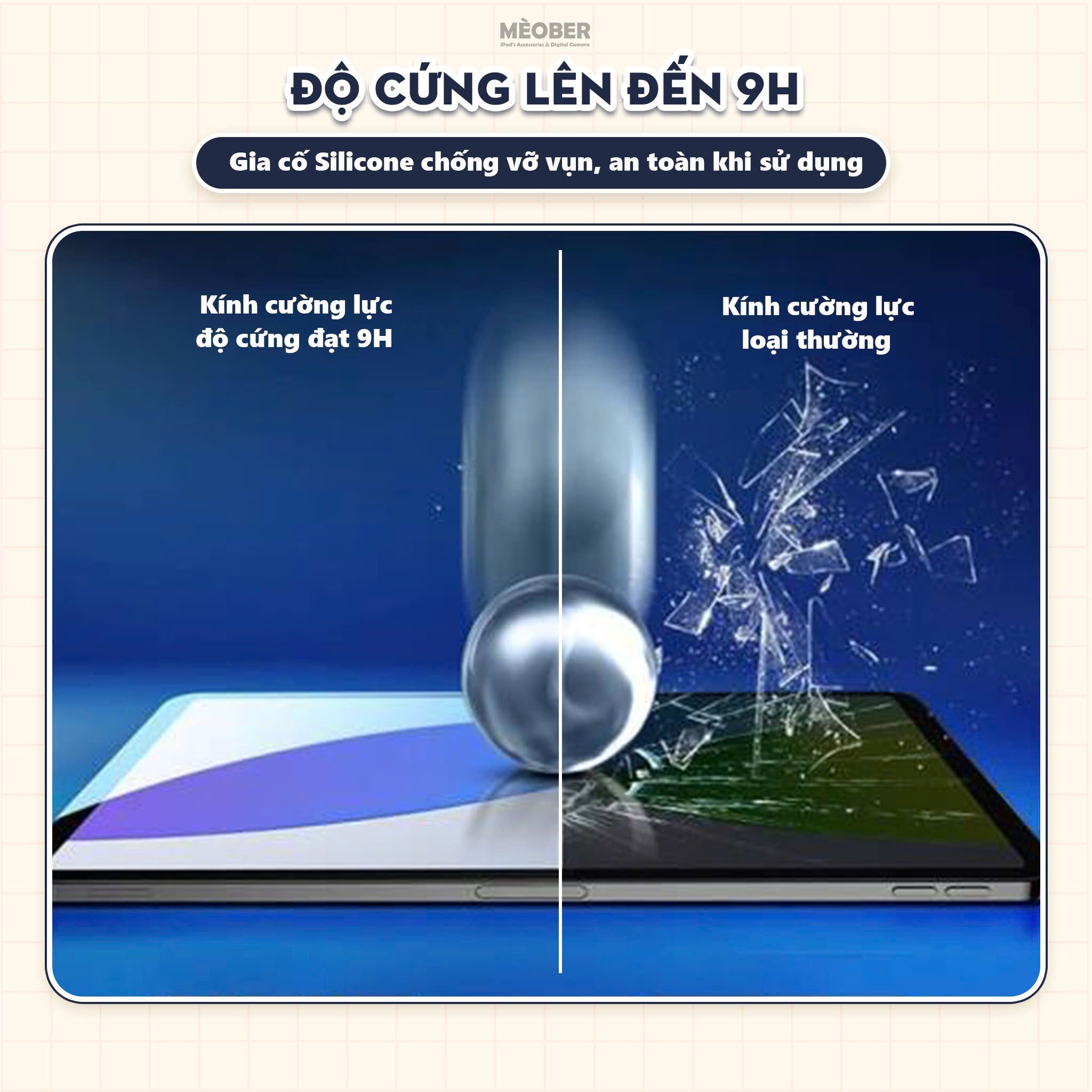 Kính cường lực Paperlike cho iPad - bảo vệ màn hình siêu cứng 9H, phủ paper-film nhám viết vẽ như trên giấy, hạn chế vân, ánh sáng xanh by MèoBer
