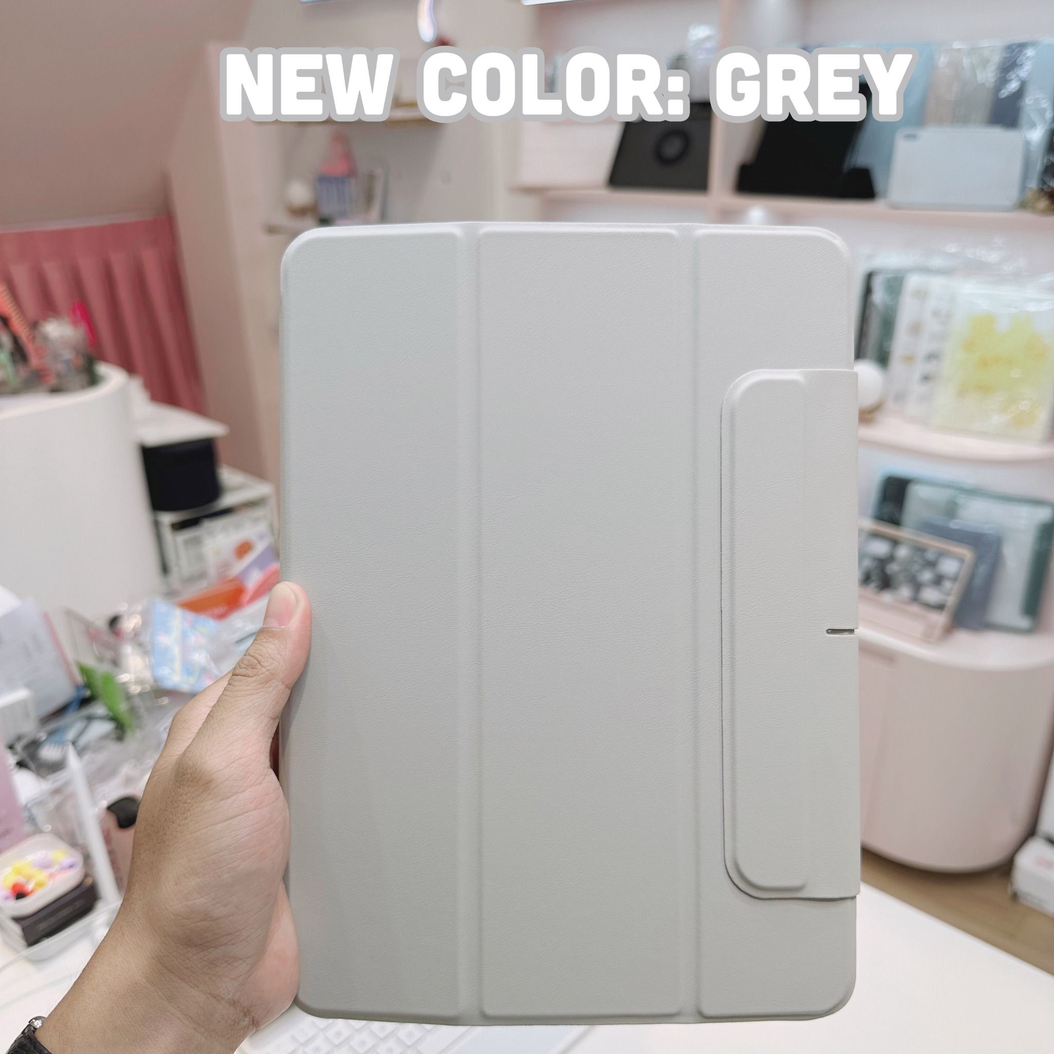 Bao da Nam Châm Xoay 360 dành cho iPad Gen 7/8/9/10, Air4/5, Pro 11 12.9 - Hỗ trợ tháo rời linh hoạt, khe sạc bút đóng mở thông minh