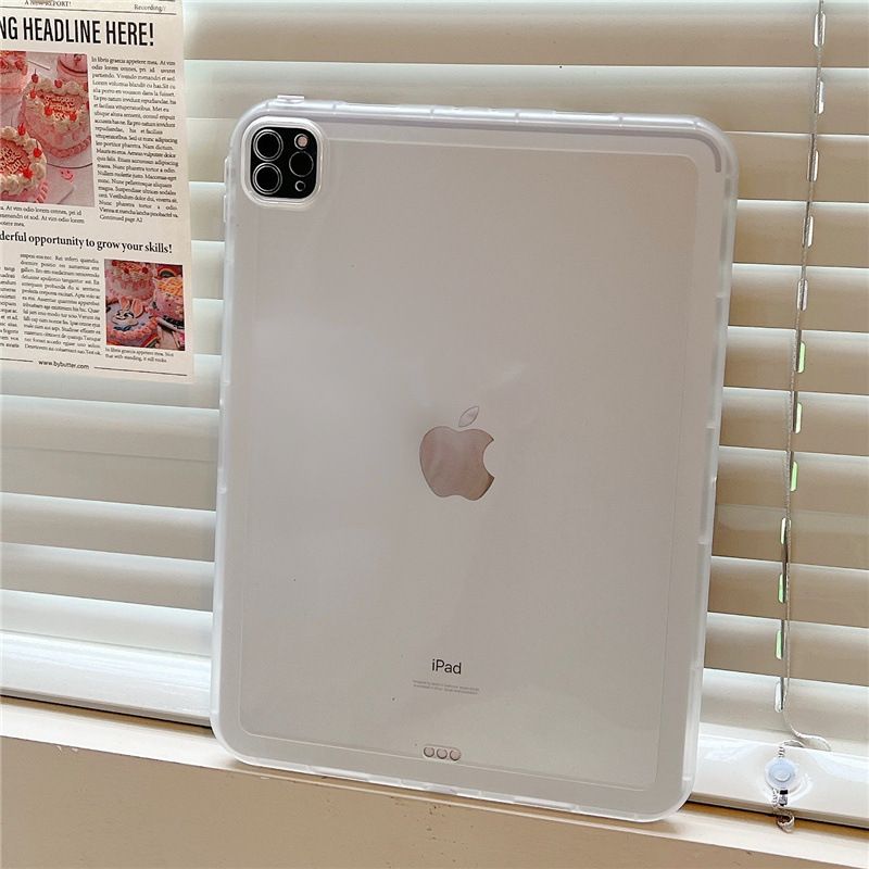  Case iPad Liquid Silicone - Thiết kế không nắp cover , siêu mỏng nhẹ, màu sắc pastel trong suốt dành cho Gen 7/8/9 Air4/5 Pro 11 v.v 