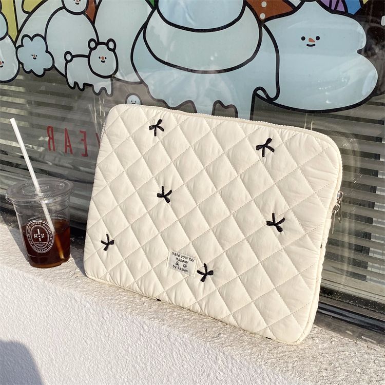 Túi chống sốc Nơ Coquette Ribbon cho iPad & Laptop - Thiết kế tối giản pastel hoạ tiết nơ dễ thương, lót đệm êm ái bảo vệ tối đa by MèoBer
