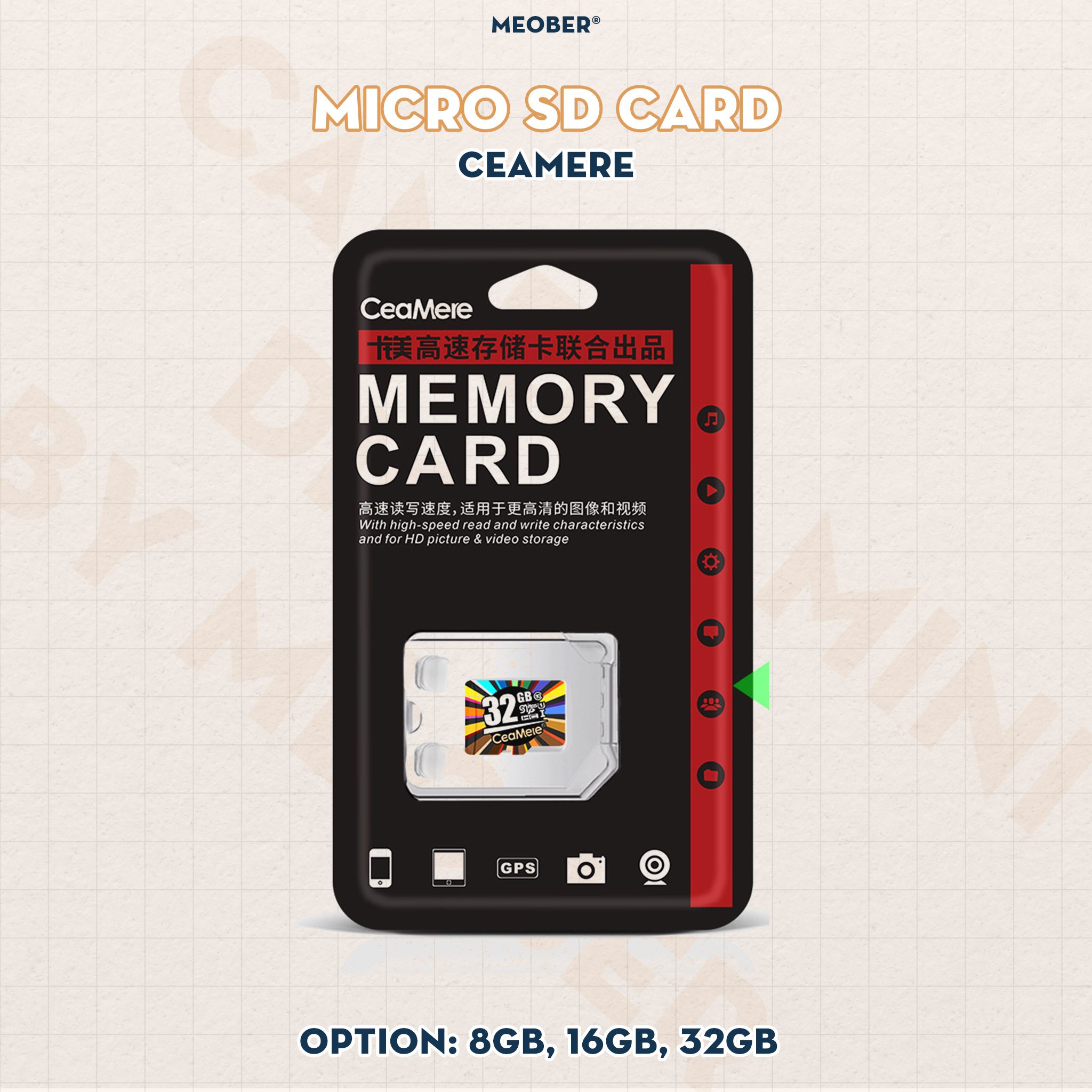  Thẻ nhớ SD & MicroSD Elite Pro tốc độ cao by MèoBer - dành cho máy ảnh kĩ thuật số, camera vintage, smartphone v.v 