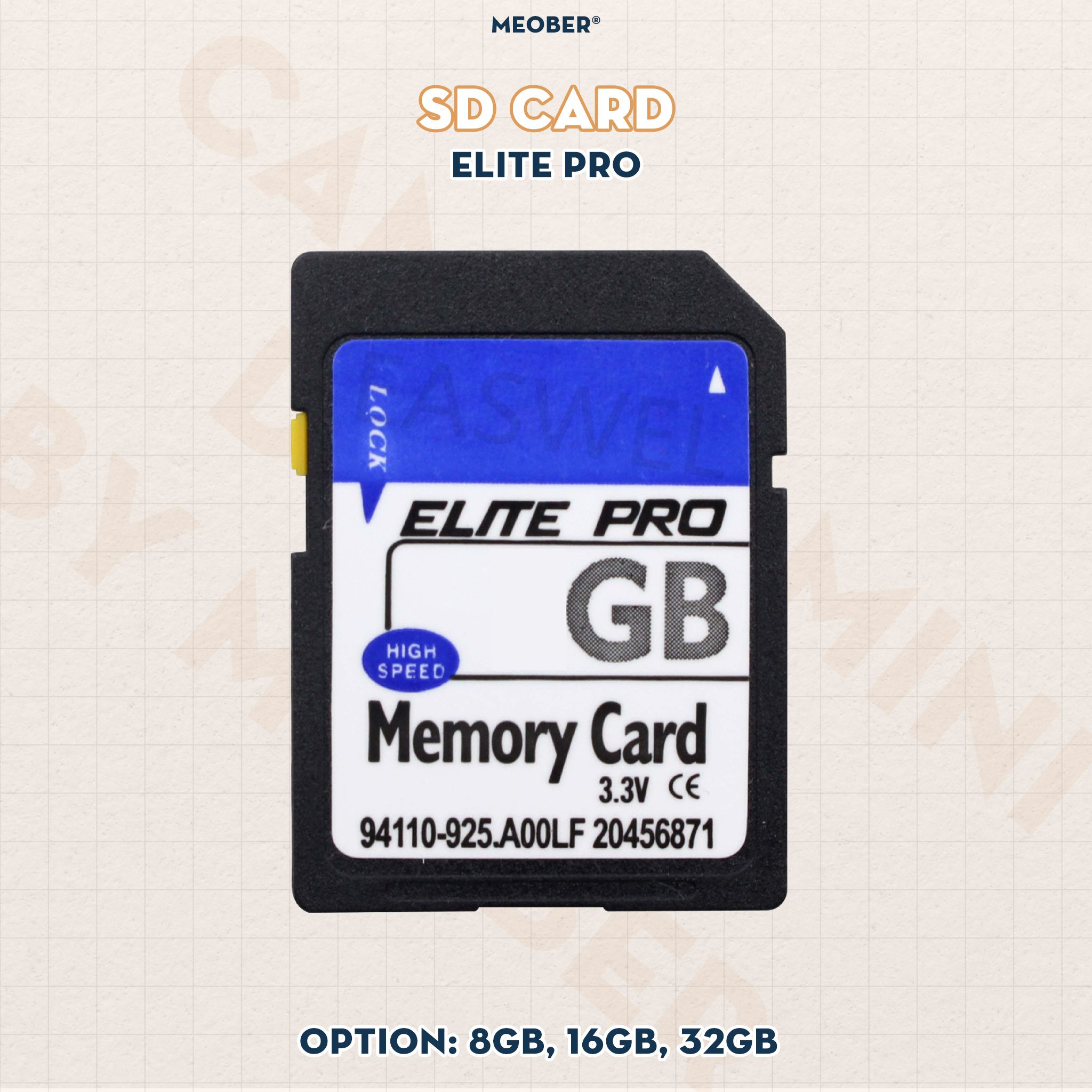 Thẻ nhớ SD & MicroSD Elite Pro tốc độ cao by MèoBer - dành cho máy ảnh kĩ thuật số, camera vintage, smartphone v.v