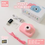  [Tặng thẻ nhớ] Máy ảnh kts children mini camera  by Meober - quay, chụp, chơi game, nghe nhạc, thiết kế pastel cute 