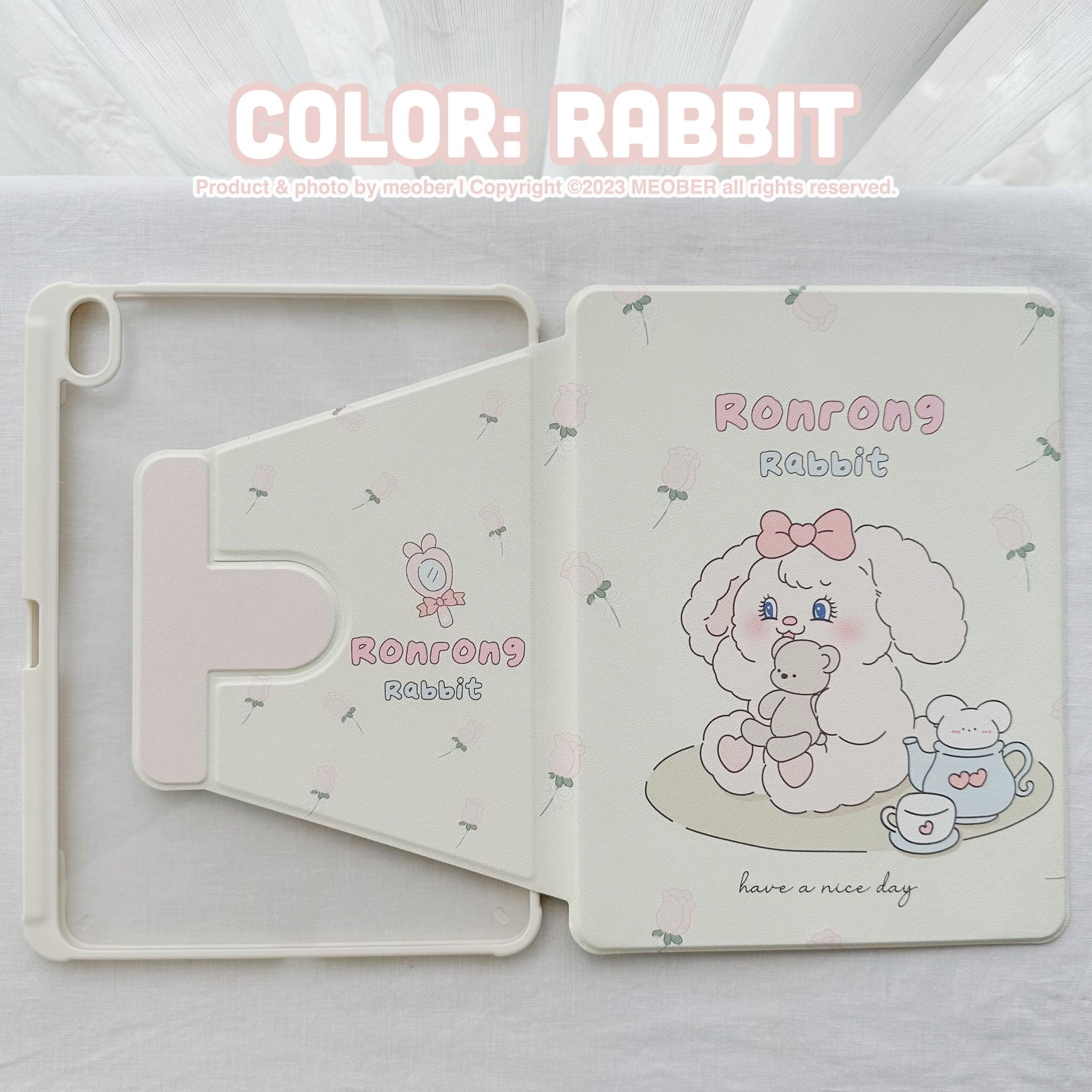  [Premium] Bao da Xoay iPad Cute Acrylic, phối màu pastel, in hoạ tiết & lưng chống ố Cover iPad Gen 7 8 9, Air 4 5, Pro 11 12.9 