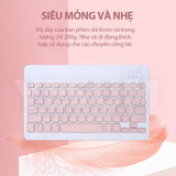  Bộ Bàn Phím và Chuột Bluetooth Không Dây Siêu Mỏng Nhẹ Dành Cho iPad Pro 11, Air4, Gen 5/6/7/8/9, Laptop, Smartphone v.v 