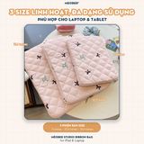  Túi chống sốc Nơ Coquette Ribbon cho iPad & Laptop - Thiết kế tối giản pastel hoạ tiết nơ dễ thương, lót đệm êm ái bảo vệ tối đa by MèoBer 