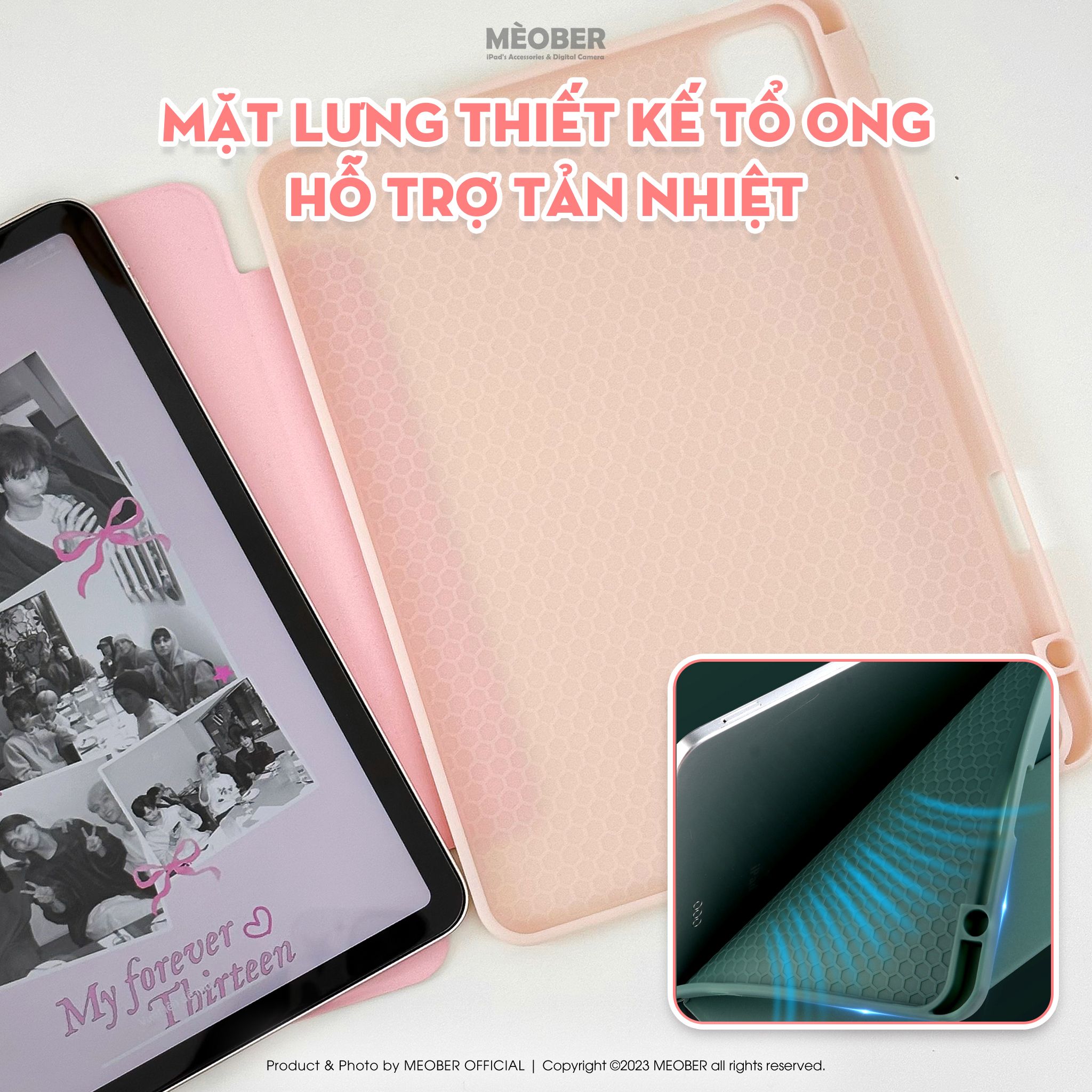 Bao da iPad Flip Cover Basic 2024 Siêu Chống Sốc , Full màu cho Pro 11 M1 Air 4 5 6Gen 9 10 Pro 12.9 by MèoBer
