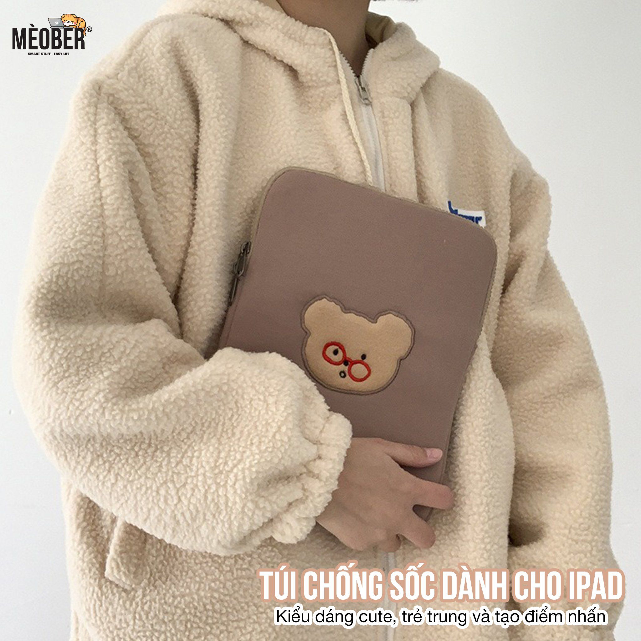 Túi chống sốc Cute dành cho iPad Pro 11, iPad Gen 5 6 7 8 9, iPad Air 2 3 4, iPad mini 4 5 6...