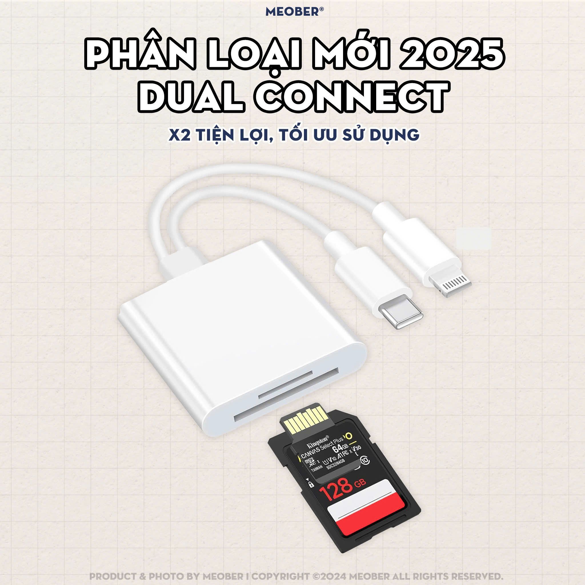 Đầu đọc thẻ nhớ adapter đọc thẻ SD, MicroSD dành cho điện thoại Type-C & Lightning to USB 3.0 tốc độ cao by MèoBer
