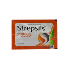 Strepsils Orange Viên Ngậm Giảm Đau Họng (Hộp 24 Viên)