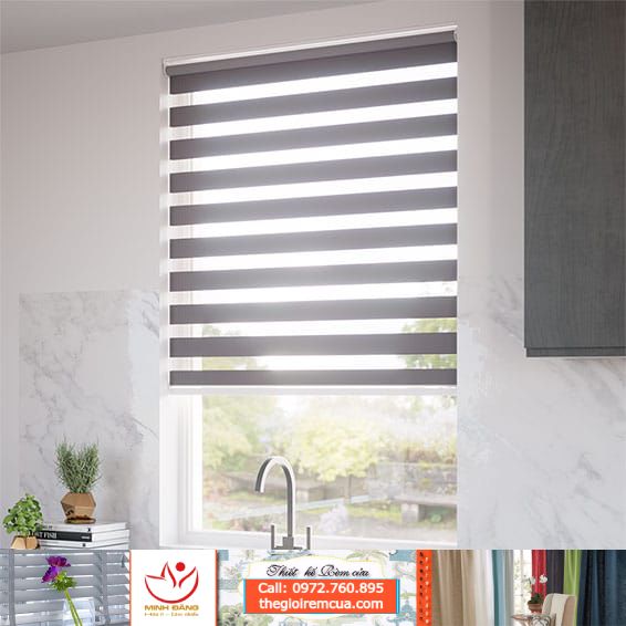 Rèm cầu vồng Hàn Quốc hãng Fineplus (HC Blinds) mã LINE A157