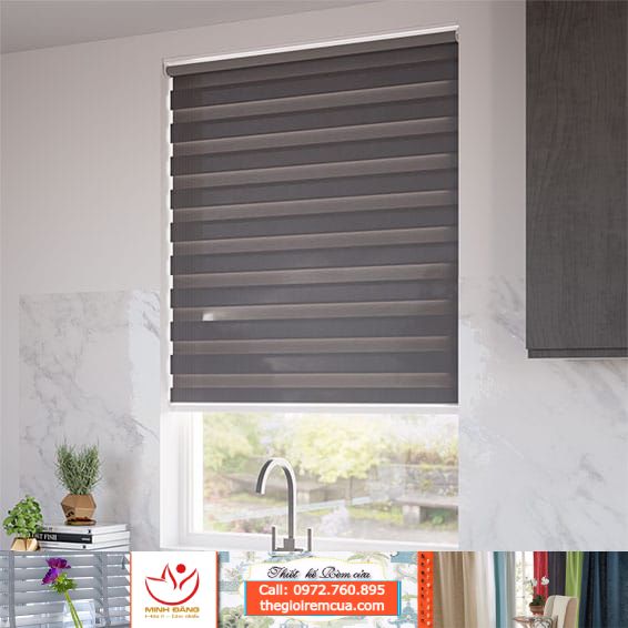 Rèm cầu vồng Hàn Quốc hãng Fineplus (HC Blinds) mã LINE A157