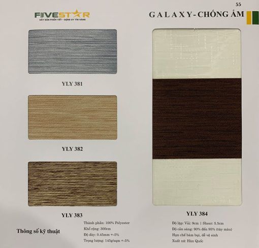 Rèm cầu vồng hãng FIVESTAR – Mã Galaxy - MiDa