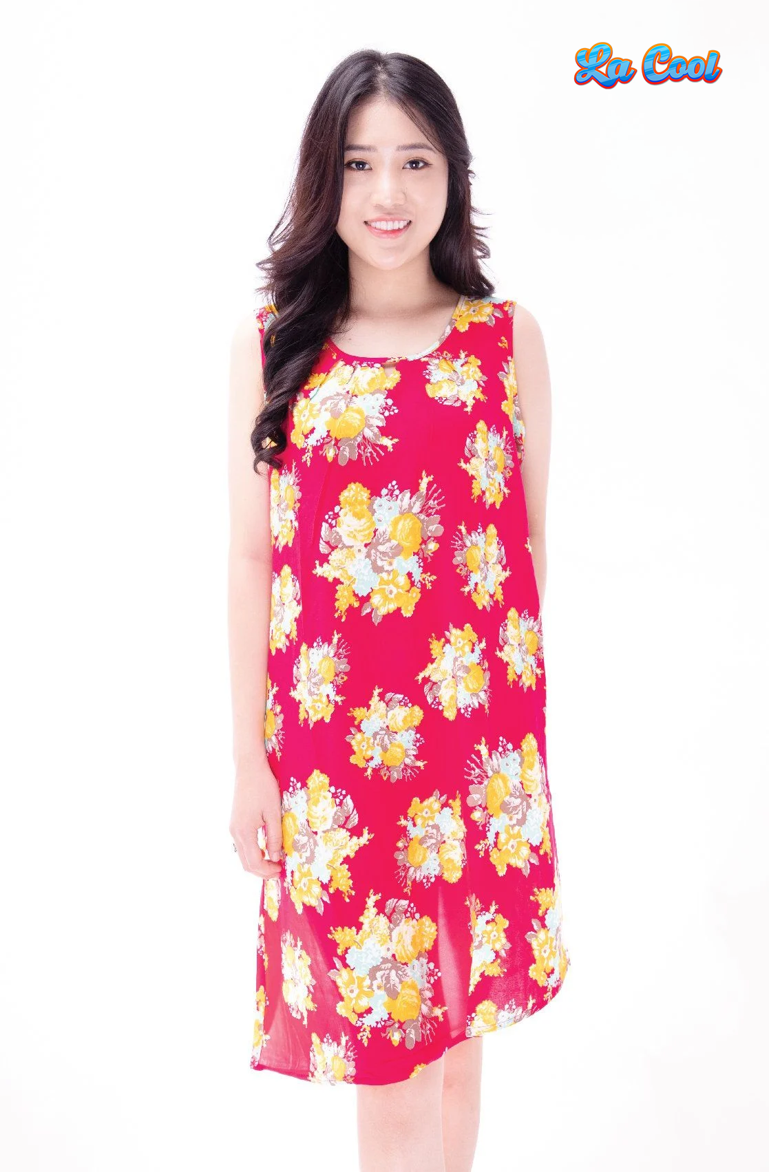 Đầm mặc nhà Rayon in hoa - A47118080
