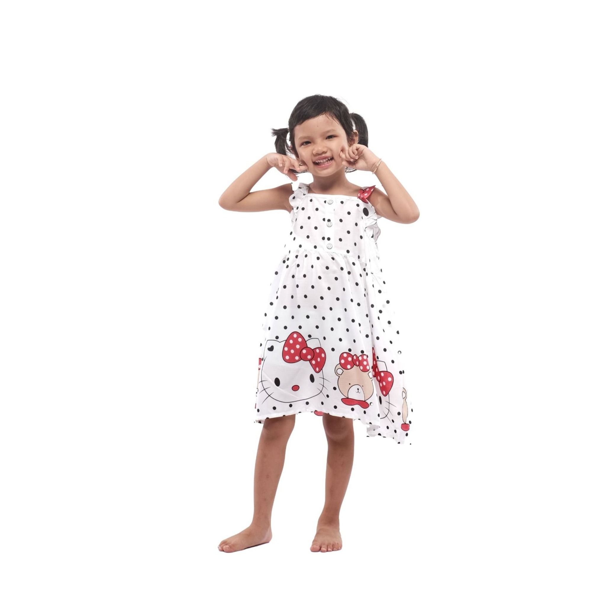 đầm trẻ em rayon dáng xòe họa tiết dễ thương - Q27119030