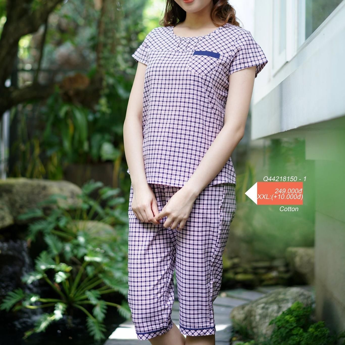 Q44218150 - Bộ lửng mặc nhà Quế Lâm chất cotton mềm mát