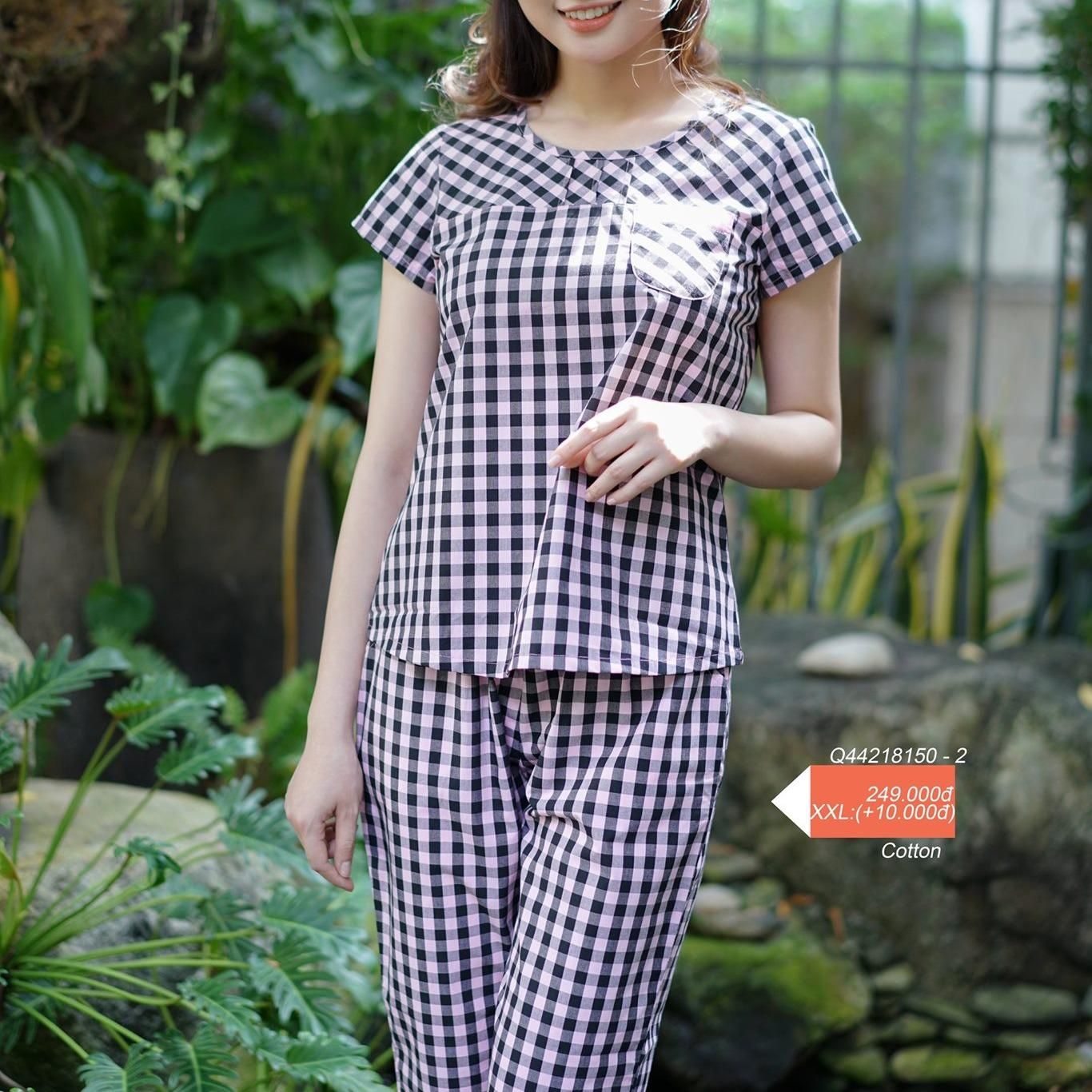 Q44218150 - Bộ lửng mặc nhà Quế Lâm chất cotton mềm mát