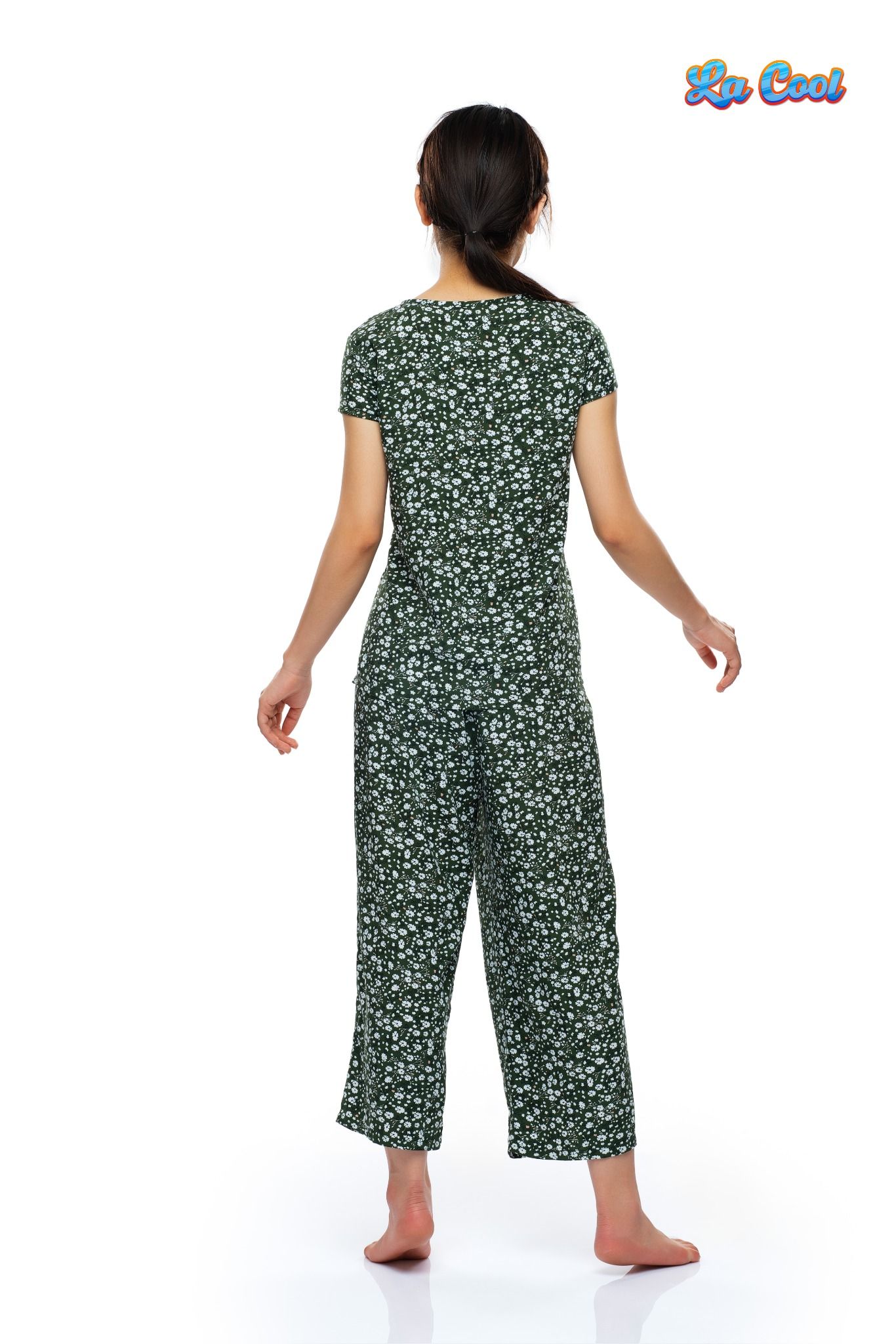 bộ lỡ rayon hoa, cổ tròn, tay con - Q48112207