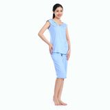  Q44128050 - Đồ Bộ Mặc Nhà Bộ Lửng Rayon Màu Thêu 