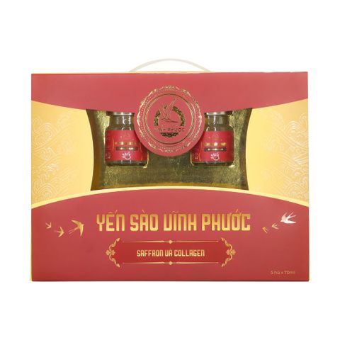 Yến Sào Chưng Saffron - Collagen Vĩnh Phước 70ml [20% Yến Tươi]