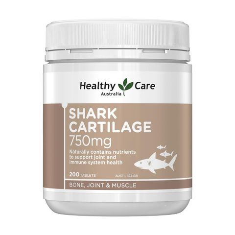 Sụn Vi Cá Mập Úc Healthy Care Shark Cartilage 750mg 200 Viên