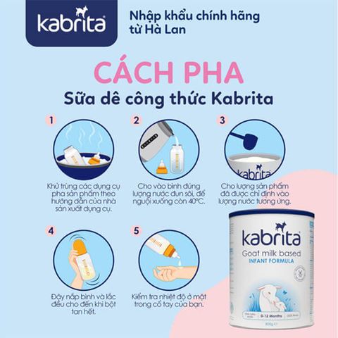 Sữa Dê Kabrita Hà Lan Số 1,2,3 - Sữa Bột Công Thức 800g