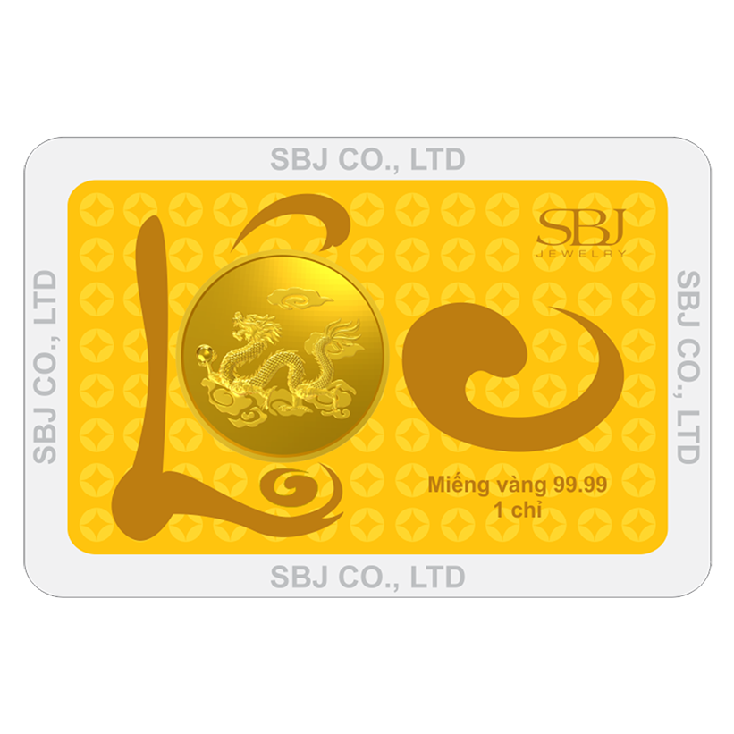  Lộc vàng - Đồng tiền Quý Linh - Tuổi Thìn SBJ P đúc 1 chỉ vàng 24K, KL vàng: 3.75g. 